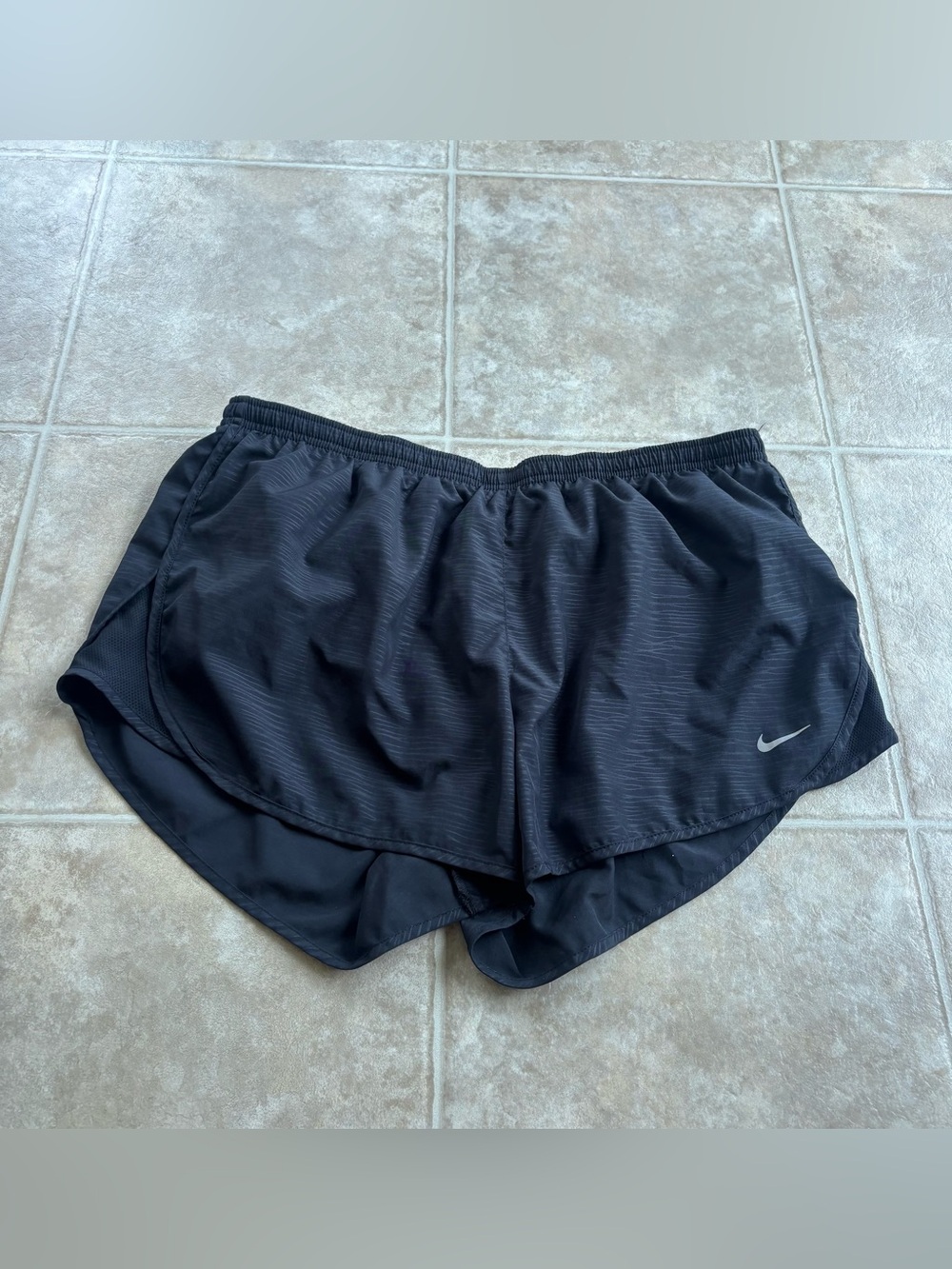 Nike Women's Black Athletic Running Shorts with Reflective Swoosh